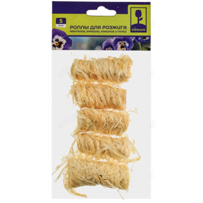 Роллы для розжига INBLOOM 158-013 мангалов, барбекю, каминов и печей 5шт-2