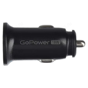 Зарядка авто GoPower GPQC11-1U 1USB чёрный