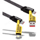 Кабель USB/Type-C - Type-C/Lightning Walker C980 (1,2 м) нейлон, черно-желтый