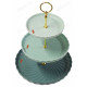 Фруктовница 3-х ярусная Fresh Taste Green d=26/20,5/15см h=34см фарфор 1730292