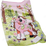 Полотенце лён/махра с петлей 35*75см Лошадь 29018