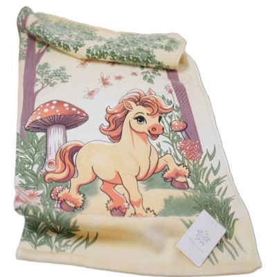 Полотенце лён/махра с петлей 35*75см Лошадь 29018-2