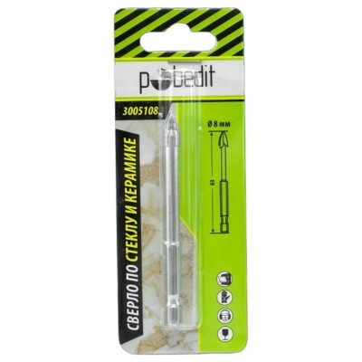 Сверло по стеклу и керамике 4-х гранное 8*83мм 3005108-1