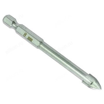 Сверло по стеклу и керамике 4-х гранное 8*83мм 3005108