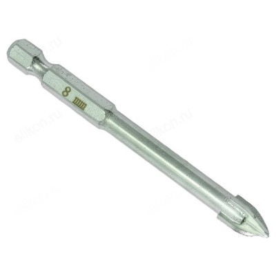 Сверло по стеклу и керамике 4-х гранное 8*83мм 3005108