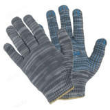 Перчатки вязаные DGC019S FIBERON с ПВХ-точкой 75 г 7,5класс серые 34454