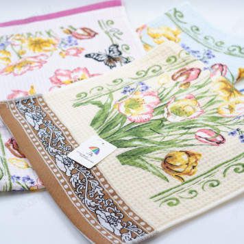 Полотенце махровое 25*50 лён-1