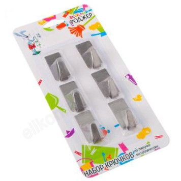 Крючки самоклеющиеся Весёлый Роджер 6шт 440-137-1