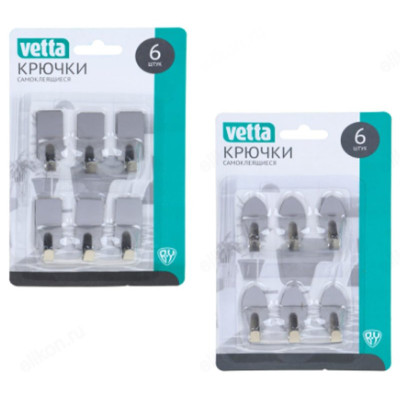 Крючки самоклеющиеся Весёлый Роджер 6шт 440-137