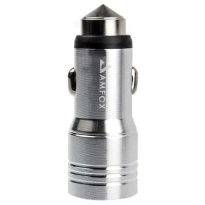 Зарядка авто AMFOX CCH-11 серебро-2