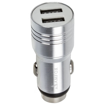 Зарядка авто AMFOX CCH-11 серебро