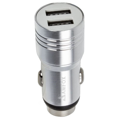 Зарядка авто AMFOX CCH-11 серебро