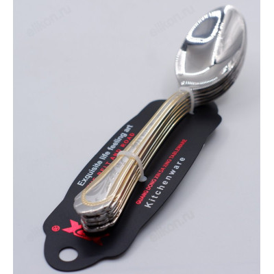 Ложка чайная 0701-3(1238-3) (6 шт) с узорами