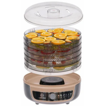 Сушилка для овощей 3в1 с функциями приготовления йогурта и десертов ' Мастерица' серо-бежевый NNM EFD-1004VM-3