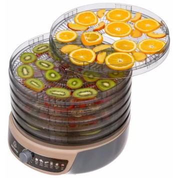 Сушилка для овощей 3в1 с функциями приготовления йогурта и десертов ' Мастерица' серо-бежевый NNM EFD-1004VM-4