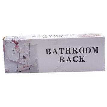 Этажерка 4-х ярусная металл/пластик на колесах-1