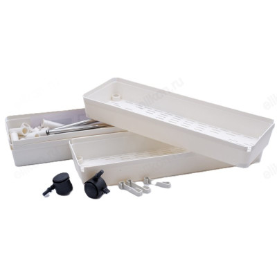 Этажерка 4-х ярусная металл/пластик на колесах-6