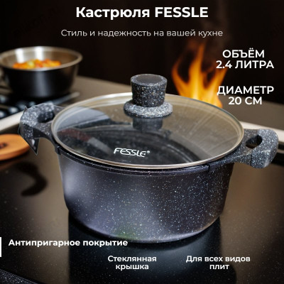 Кастрюля FESSLE FЕ-TG20PK 2,4л 20см