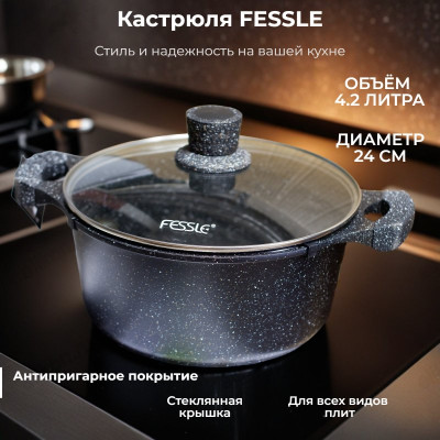 Кастрюля FESSLE FЕ-TG24PK 4,2л 24см