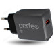 Зарядка сетевая Perfeo USB, QC3.0, 18W, серый (I4667)