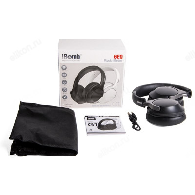 Гарнитура Bluetooth накладная IBomb G1, черные-8