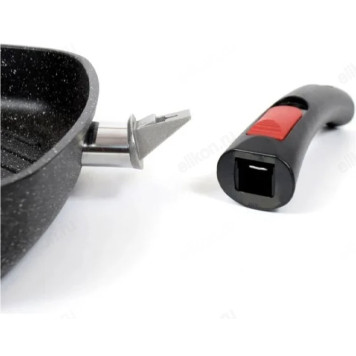 Сковорода-гриль НЕВА МЕТАЛЛ L184028Gi Гранит индукция-3