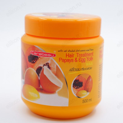 Маска для волос Carebeau с воском, Папайя и Яичный желток, 500 мл-4