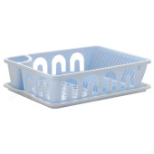 Сушилка для посуды с поддоном П2923 голубая