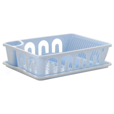 Сушилка для посуды с поддоном П2923 голубая