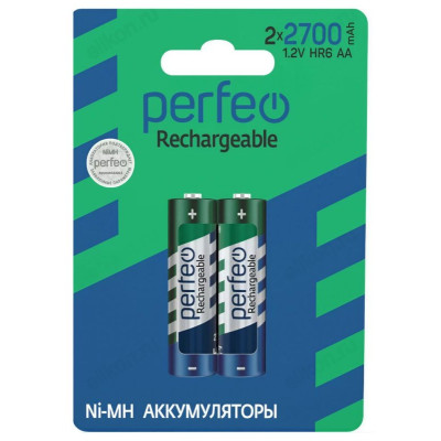 Аккумулятор Perfeo R 06 ( 2700ma) 2BL Пластик (40)