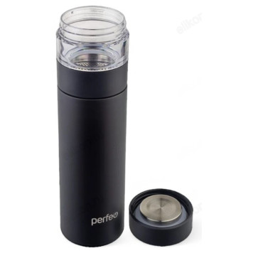 Термос металл PERFEO 0,4 л., нержавеющая сталь (PF_E1369) с фильтром черный-2