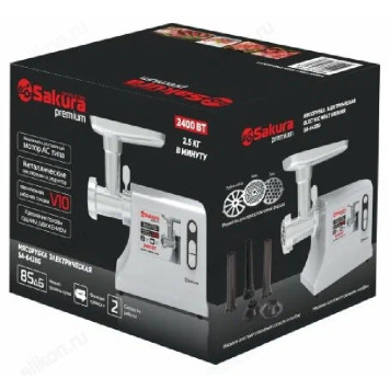 Мясорубка SAKURA SA-6428G Premium 2400Вт-3