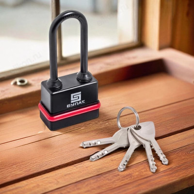 Замок навесной "БУЛАТ" ВС 3-Н55 ПЛ, 5 ключей, d=8мм, 53*36мм