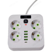 Фильтр сетевой 4 роз. 4 USB 3м Zk-577