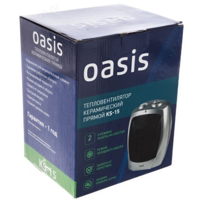 Тепловентилятор керамический OASIS KS-15-3