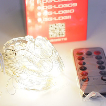 Гирлянда-штора с крючком Огонек LED OG-LDG08 бел тепл-2