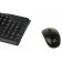 комплект клавиатура+мышь OKLICK 230M USB беспроводная, черный