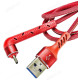 Кабель USB - micro USB 1м 2.4A Орбита OT-SMM51 угловой, тканевая оплетка
