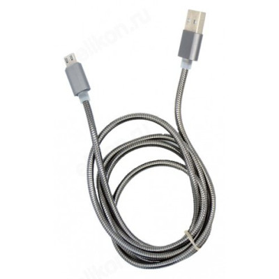Кабель micro USB - USB 1м Орбита KM-131 2A (мет. оплетка)