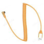 Кабель USB - micro USB 1м 2A Орбита KM-140 угловой, витой