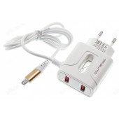 Зарядка сетевая Орбита OT-APU38 5В 2400mA 2USB Зарядка сетевая Орбита OT-APU38 5В 2400mA 2USB