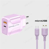 Зарядка сетевая Орбита OT-APU60 кабель Micro USB фиолетовый