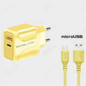 Зарядка сетевая Орбита OT-APU60 + кабель Micro USB Жёлтый Зарядка сетевая Орбита OT-APU60 + кабель Micro USB Жёлтый