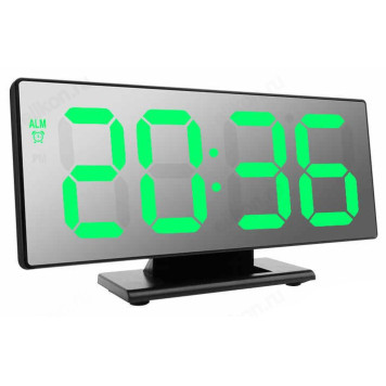 Часы настольные Орбита OT-CLT06, пластик, зеленые