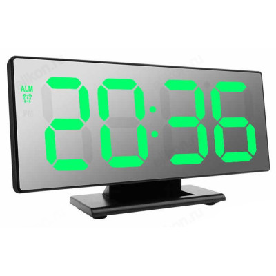 Часы настольные Орбита OT-CLT06, пластик, зеленые