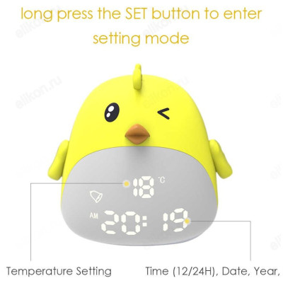 Часы настольные Орбита OT-CLT07, пластик, желтые-3