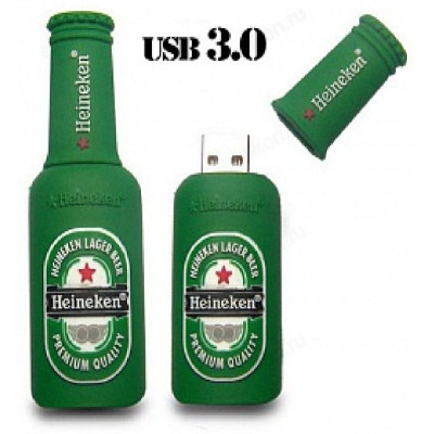 Память USB  32GB Орбита OT-MRF35 USB 3.0 (Бутылка Haineken)