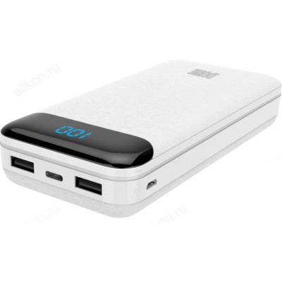 Power Bank 20000 Perfeo DUNE, 12000 mAh,  20000 mAh, белый