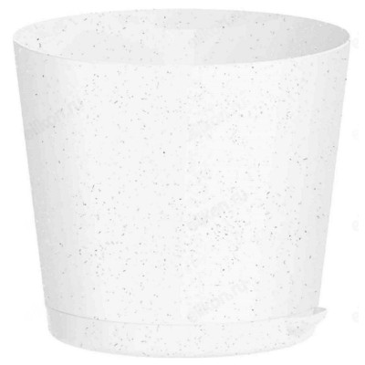 Горшок для цветов OREGANO d100мм 0,5л прикорневой полив мрамор 221602033/01
