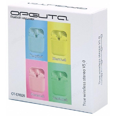 Беспроводные наушники Орбита OT-ERB26, желтый-2